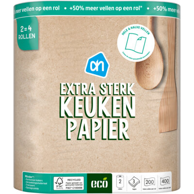 AH Eco Keukenpapier extra sterk 2=4 rollen