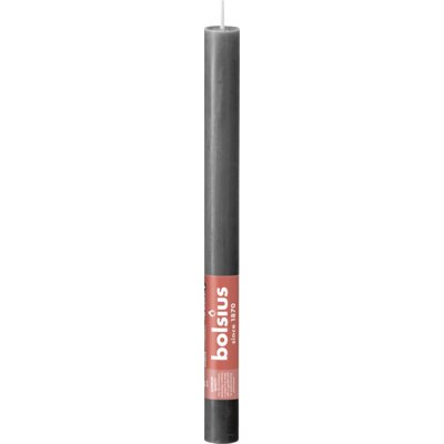 Bolsius Dinerkaars rustiek antraciet 27cm