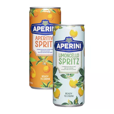 Aperitivo of limoncello spritz
