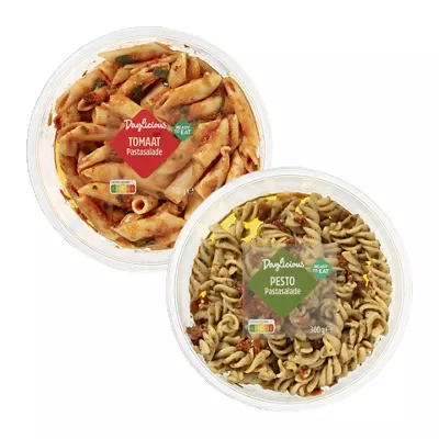 Pastasalade tomaat of pesto