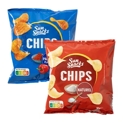 Paprika- of naturelchips