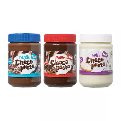 Chocopasta melk, puur of wit