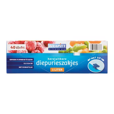 Hersluitbare diepvrieszakjes