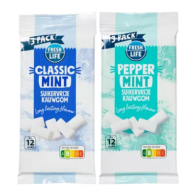 3-pack suikervrije kauwgom