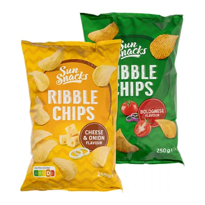 Ribbelchips bolognese of cheese & onion