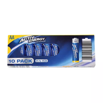 10-pack AA- of AAA-alkalinebatterijen