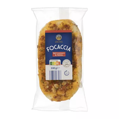 Foccacia paprika-olijf