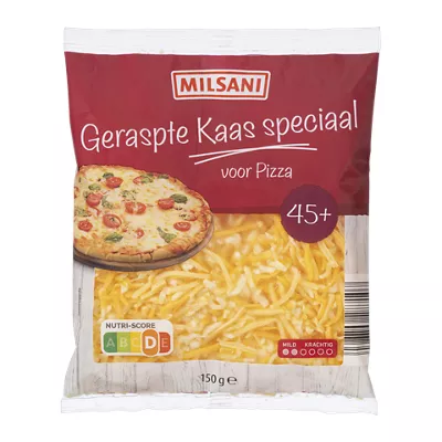 Geraspte kaas voor pizza