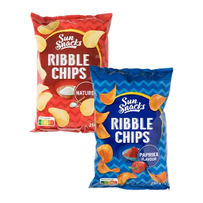 Ribbelchips naturel of paprika