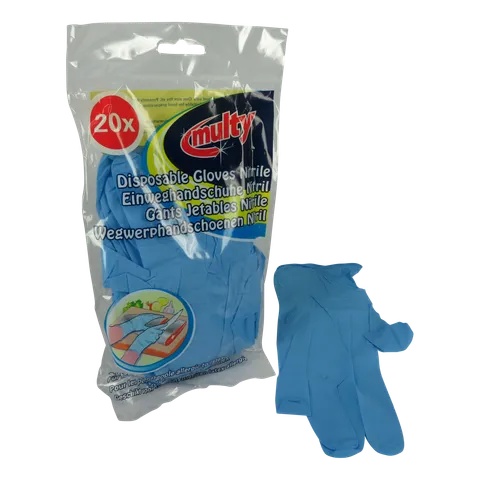 Multy Nitril handschoenen blauw