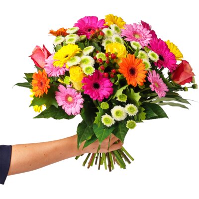  Boeket gezellige gerbera's