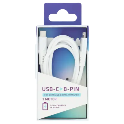 VOYA USB-C naar 8-pin kabel 1 meter