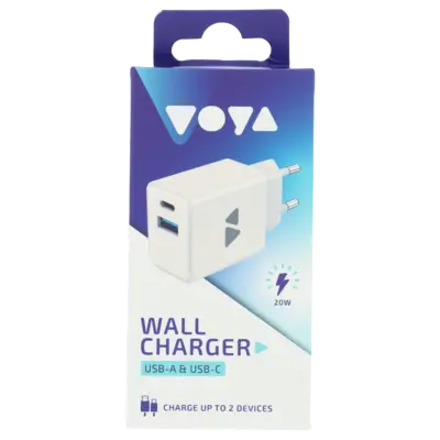 VOYA Wall charger USB-A & USB-C
