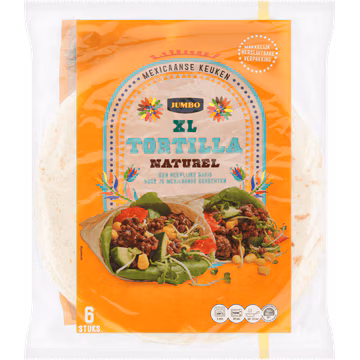 Jumbo Large Tortilla Naturel 6 Stuks