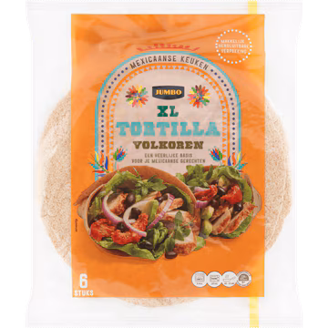 Jumbo Tortilla volkoren XL 6st/62g
