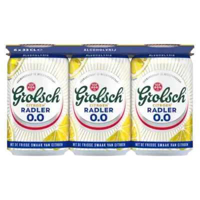 Grolsch Radler citroen 0.0 blik 6 x 330 ml