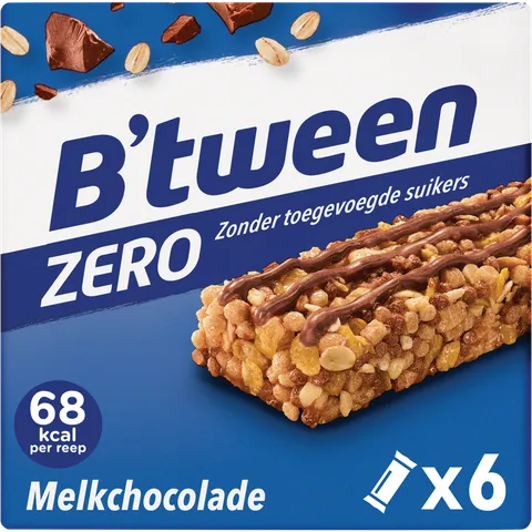 Hero B'tween Zero melkchocolade 6 x 20 g