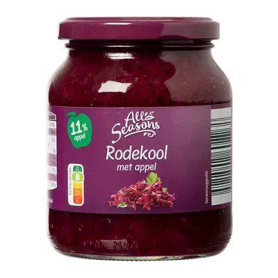 All Seasons Rodekool met appel pot 370 ml